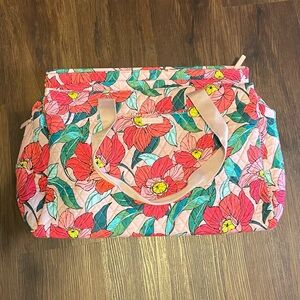 Vera Bradley Triple Compartment Travel Bag / Weekender in Vintage Floral